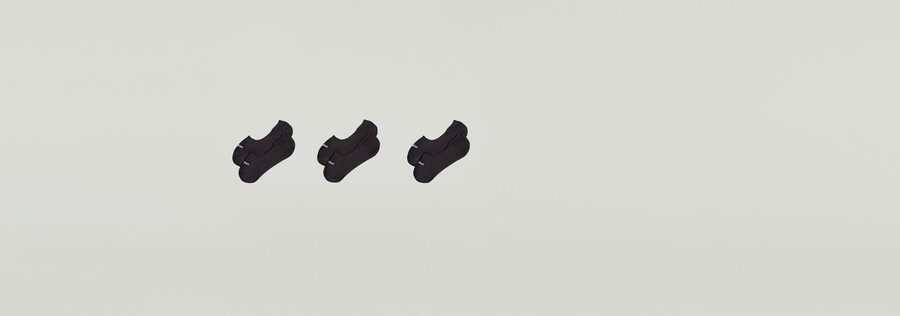 lot de 3 chaussettes invisibles