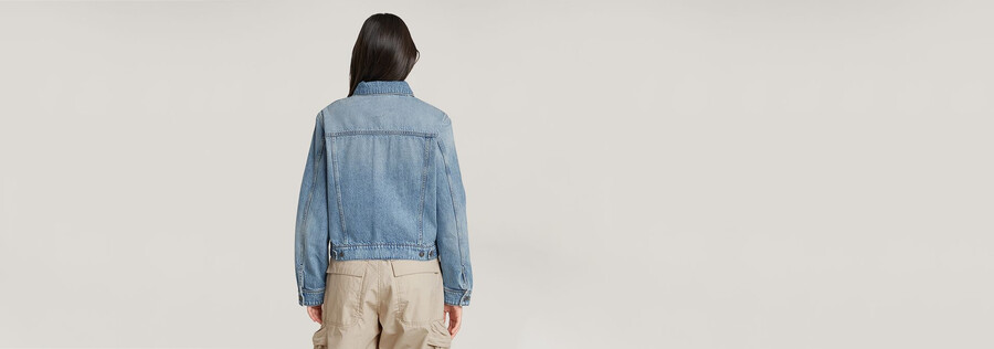 veste en jean véritable