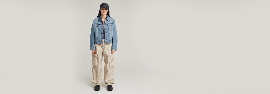 veste en jean véritable