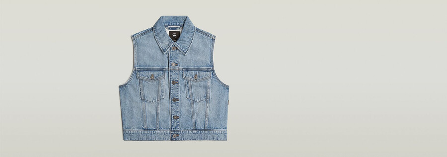 gilet en jean rétréci