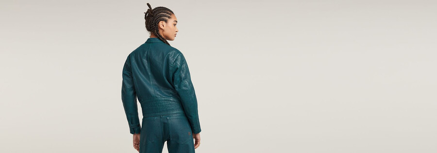 veste de moto courte
