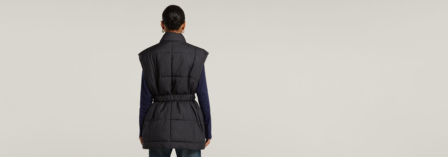 gilet rembourré ceinturé