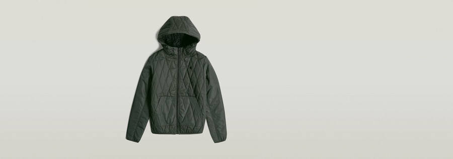 surchemise matelassée utilitaire à capuche