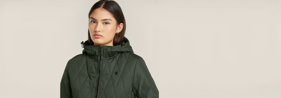 surchemise matelassée utilitaire à capuche