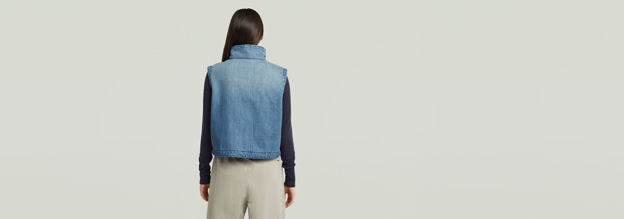 gilet zippé rembourré à 2 poches