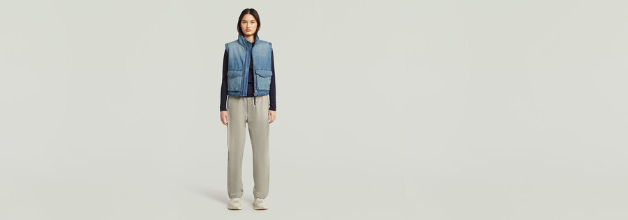 gilet zippé rembourré à 2 poches