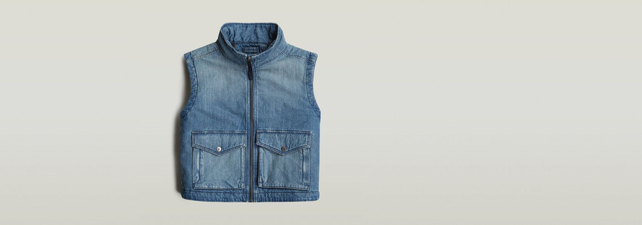 gilet zippé rembourré à 2 poches