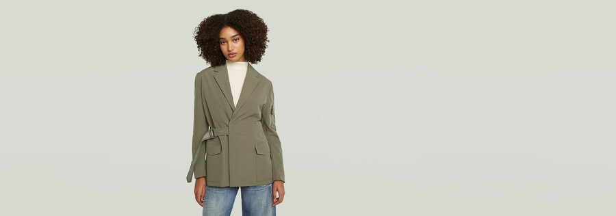 blazer ceinturé