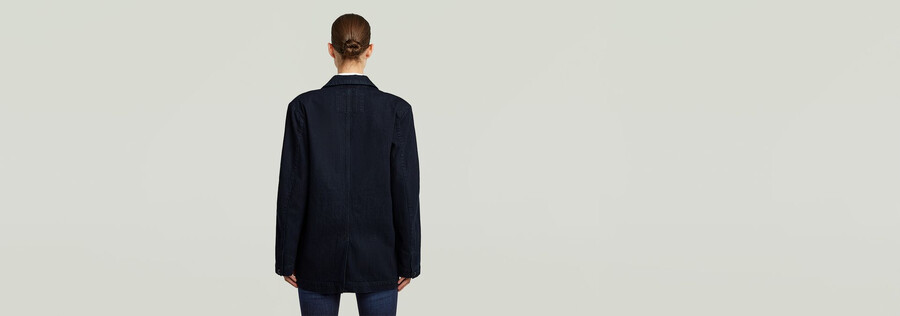 blazer en jean oversize