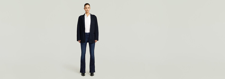 blazer en jean oversize