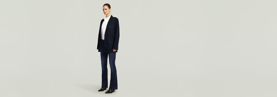 blazer en jean oversize
