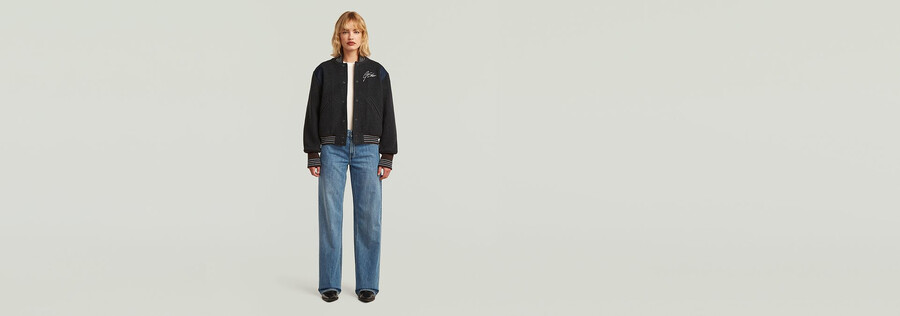 veste bomber universitaire courte