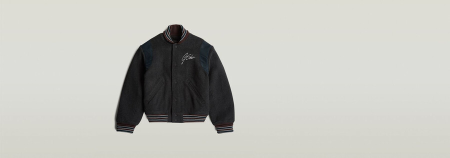 veste bomber universitaire courte