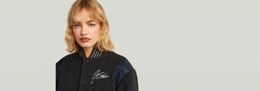 veste bomber universitaire courte