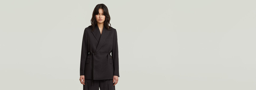 blazer croisé ceinturé
