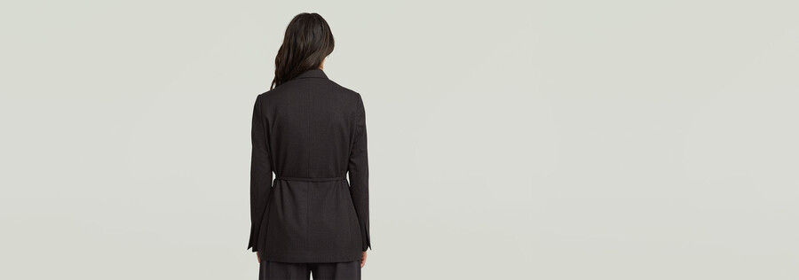 blazer croisé ceinturé
