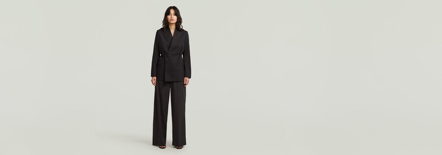 blazer croisé ceinturé