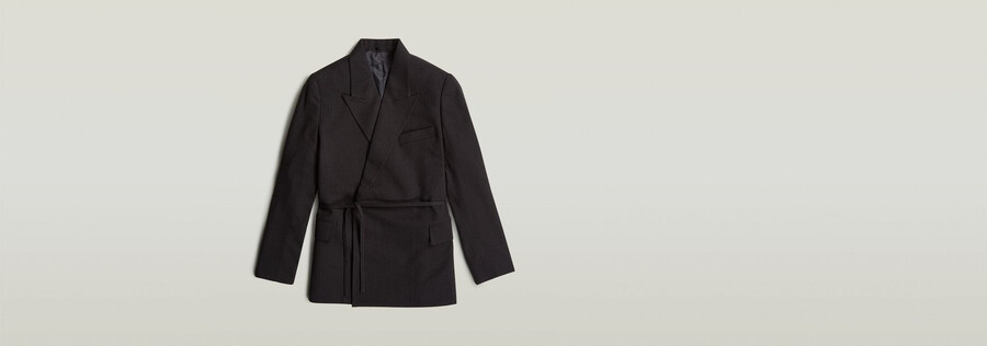 blazer croisé ceinturé
