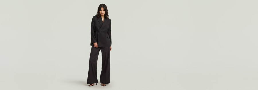 blazer croisé ceinturé