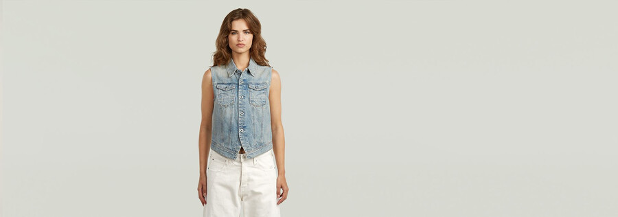 gilet ajusté à ourlet asymétrique