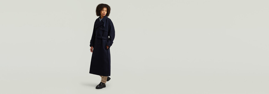 trench en laine
