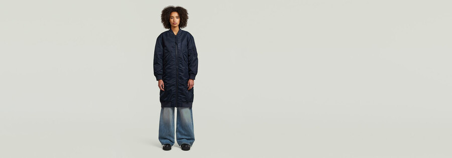 blouson aviateur long