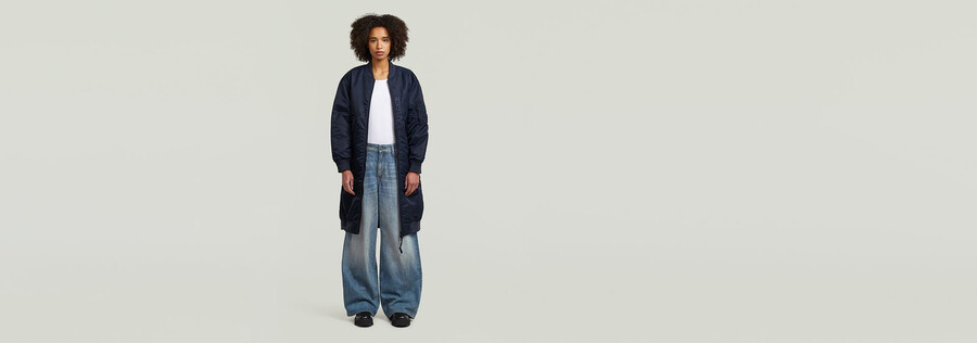 blouson aviateur long