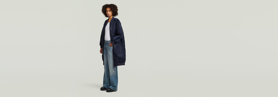 blouson aviateur long