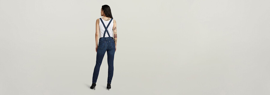 salopette lynn high slim bleu marine