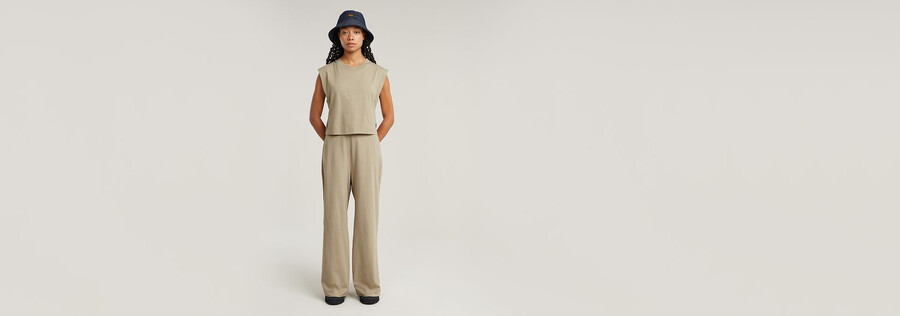 combinaison à jambes larges double couche