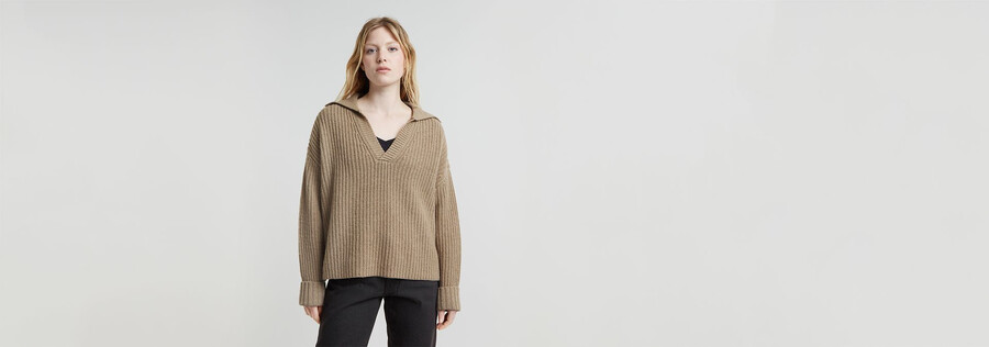 polo ample en maille épaisse