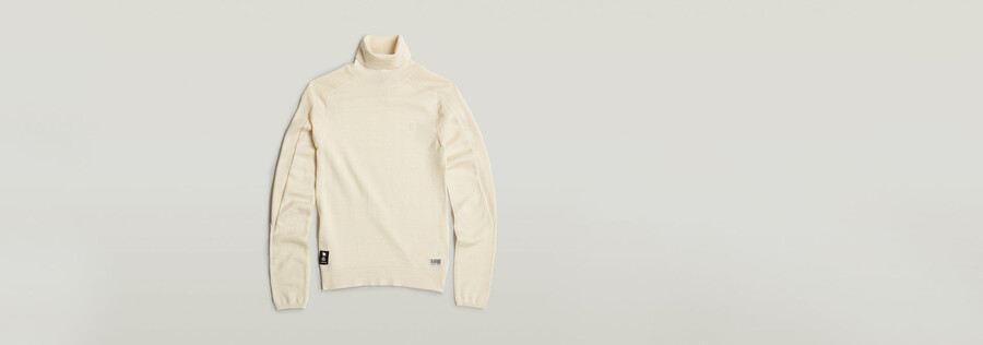 pull en maille à col roulé core slim