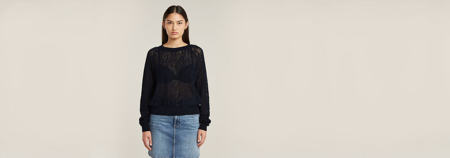 pull léger en maille ajourée