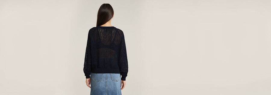 pull léger en maille ajourée