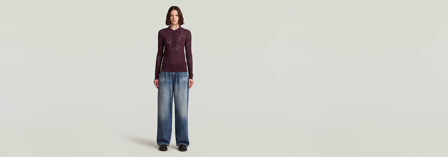 polo slim en maille ajourée