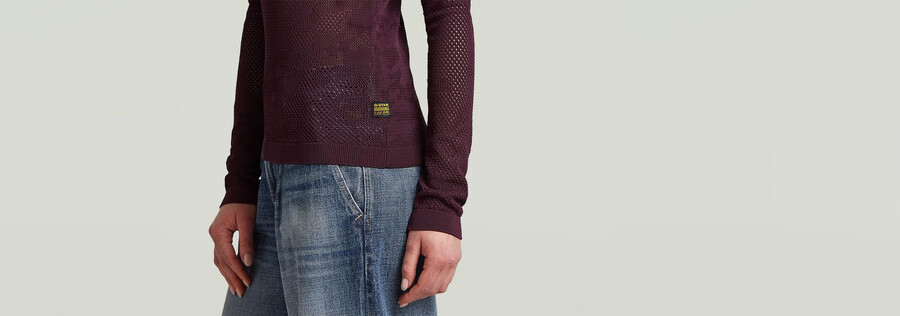 polo slim en maille ajourée