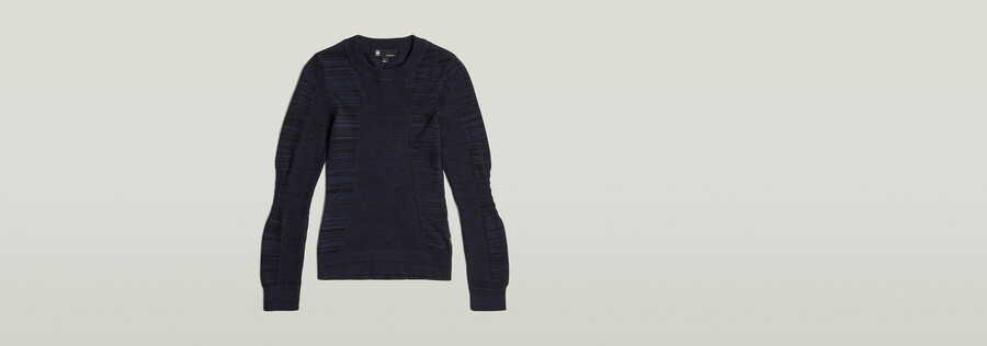 pull slim en maille 3d style motard
