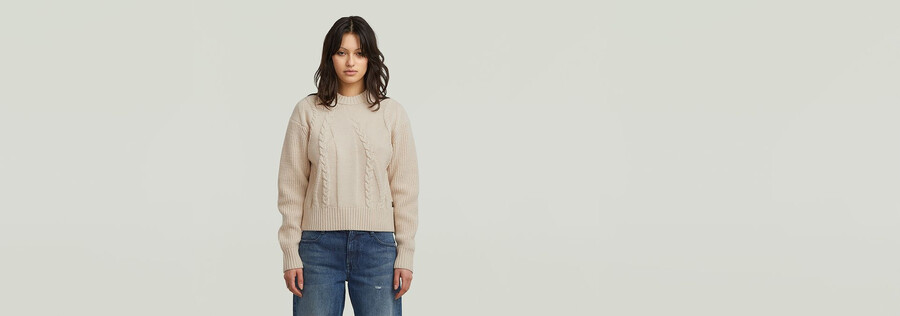 gros pull en maille torsadée