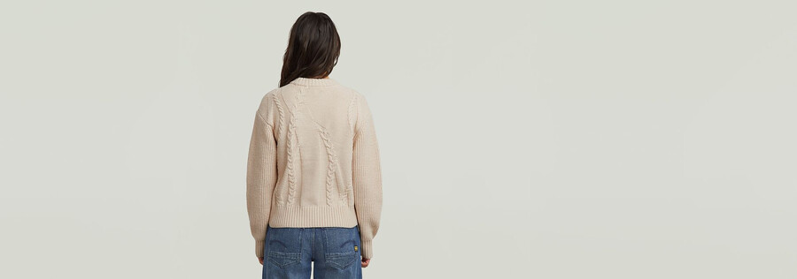 gros pull en maille torsadée