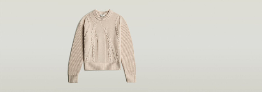 gros pull en maille torsadée