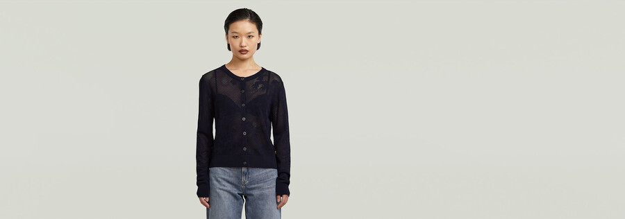 gilet en maille ajourée