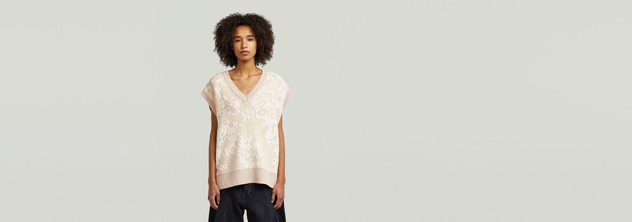 gilet en maille jacquard