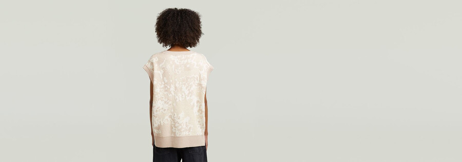gilet en maille jacquard