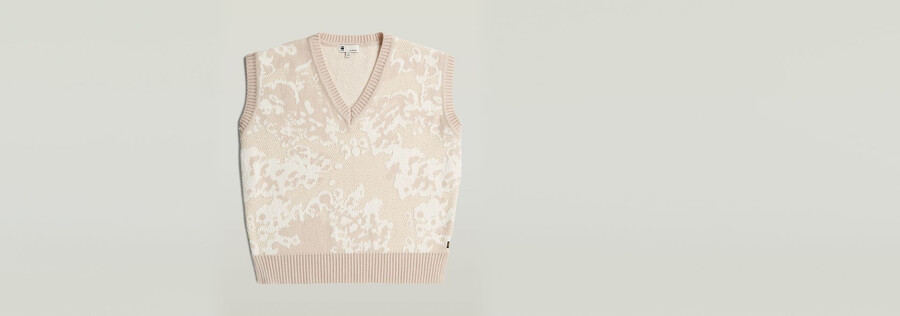 gilet en maille jacquard