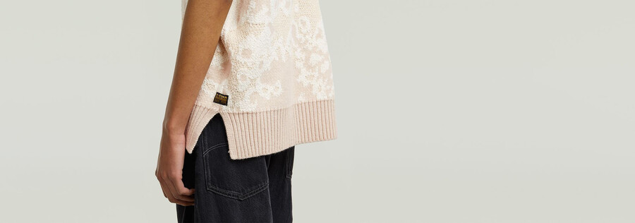 gilet en maille jacquard