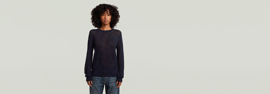 pull en maille ajourée