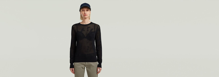 pull en maille ajourée
