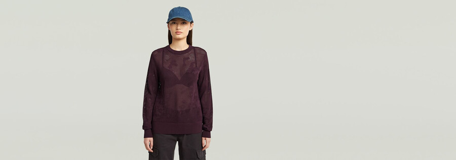 pull en maille ajourée
