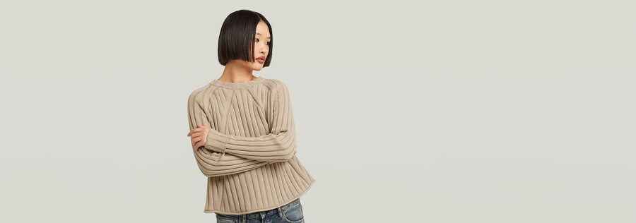 tricot lâche lavé