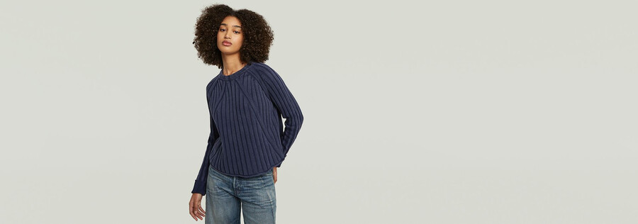 tricot lâche lavé